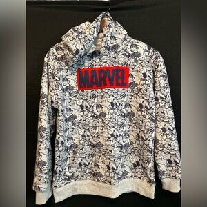 MARVEL Characters Youth Hoodie Sweatshirt Pocket Gray Blue Red Size 16